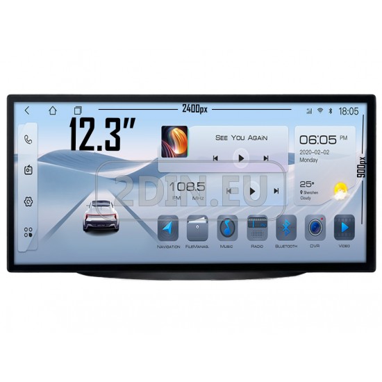FIAT 500 - 12.3" МУЛТИМЕДИЯ / Навигация android 16 черна